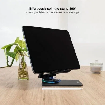 Tooq Soporte de Sobremesa Ajustable para Tablet hasta 12.9 Pulgadas Negro